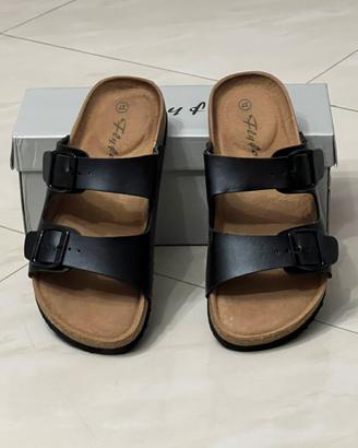 Ciabatte  unisex doppie fasce in sughero