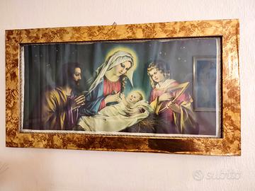Quadro con Stampa Antica 90x38 cm.