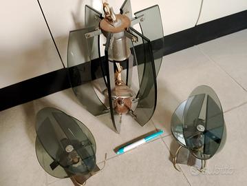 Lampadario vintage e applique Veca 