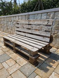2 panche in legno-pallet