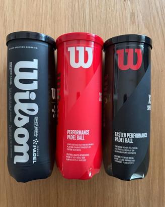 Kit 9 palle Wilson X3, Premier Padel e Speed