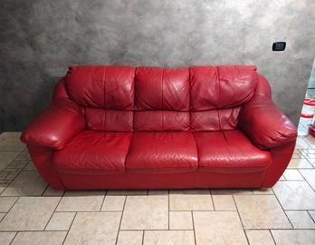 DUE Divano 3 posti in VERA pelle