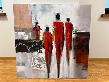 Quadro dipinto a mano, misure 100x100 .