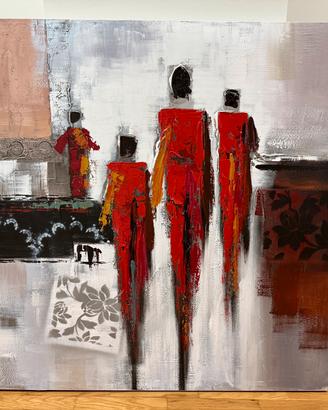 Quadro dipinto a mano, misure 100x100 .