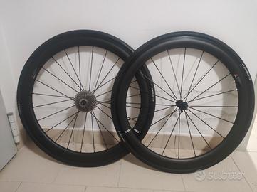 Ruote bici da corsa carbonio 50mm V-brake shimano