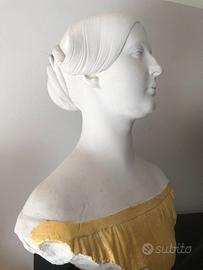 BUSTO DONNA CM. 52 STATUA IN GESSO 25KG .