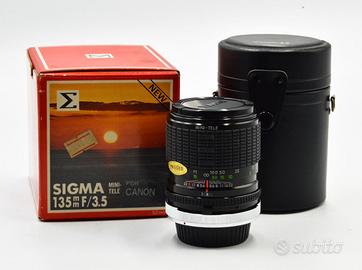 Sigma 135mm f3.5 per Canon nuovo
