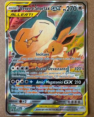 Carta Pokémon Eevee & Snorlax GX SM169 Promo