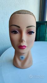 porta parrucca o testa per barbieri e parrucchiere