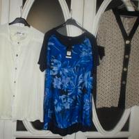 N.2camicie+1 top elegante Upim tg. comode(E 4/E 5)