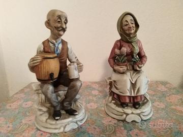 coppia nonni in ceramica
