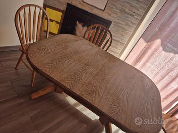 tavolo da pranzo  legno massello + 6 sedie 