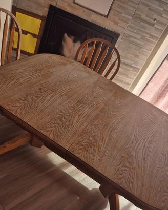 tavolo da pranzo  legno massello + 6 sedie 