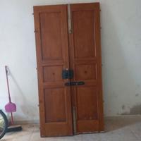 Portone in legno rovere