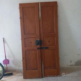 Portone in legno rovere