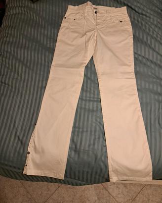 pantaloni bianchi donna moschino