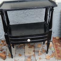 etagere comodino legno colore nero