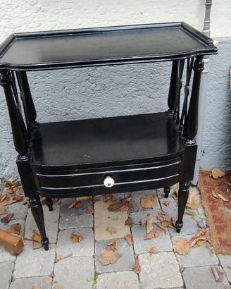 etagere comodino legno colore nero