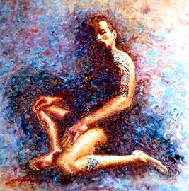 dipinto olio su tela,cm 50 x 50