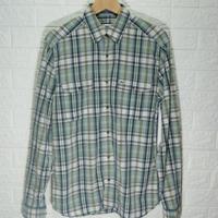 Camicia Lacoste a quadri in cotone verde M