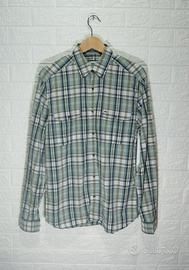 Camicia Lacoste a quadri in cotone verde M