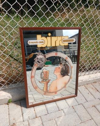 quadro specchio vintage birra