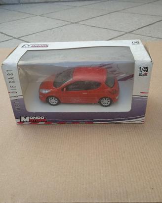 MODELLINO AUTO PEUGEOT 207 ROSSA SCALA 1/43