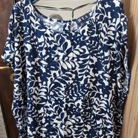 Blusa OVS MYA floreale blu e bianca - Viscosa 