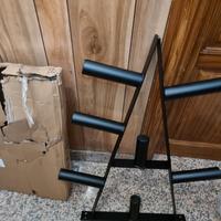 rack di stoccaggio per pesi con buco largo