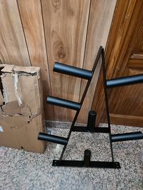 rack di stoccaggio per pesi con buco largo