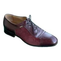 Scarpe stringate in pelle e camoscio, Moreschi