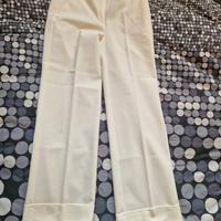 Pantaloni a Palazzo Marella (Bianco/Panna)