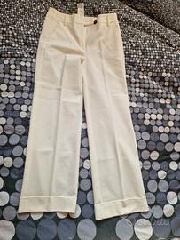 Pantaloni a Palazzo Marella (Bianco/Panna)