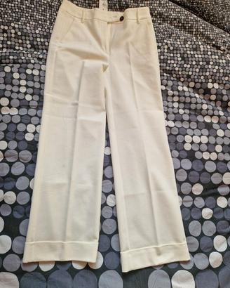 Pantaloni a Palazzo Marella (Bianco/Panna)