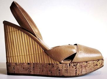 Originali PRADA, zeppe color cappuccino, n. 36,5