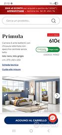 camera  da lettto senza letto Primula