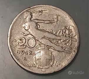 Regno d'Italia, 20 centesimi 1912, Libertà Librata