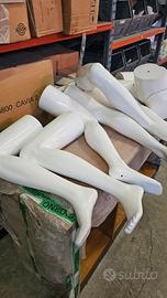 Gambe per manichini da esposizione bianche