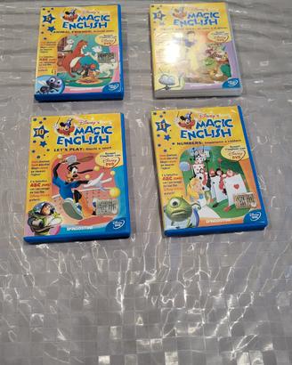 4 dvd magic English DISNEY in ottime stato