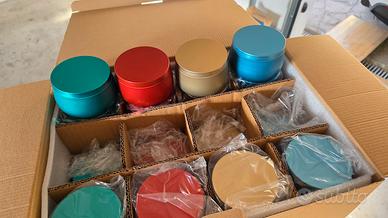Stock Barattoli Metallo per Candele e Bomboniere (