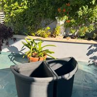 Vaso resina angolare antracite