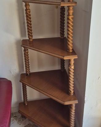 Angoliera Étagère Vintage in Legno