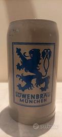 Boccale da birra in ceramica della Löwenbräu Münch