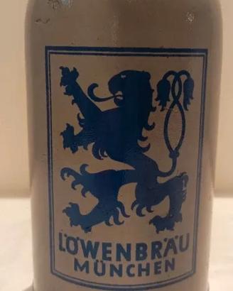 Boccale da birra in ceramica della Löwenbräu Münch