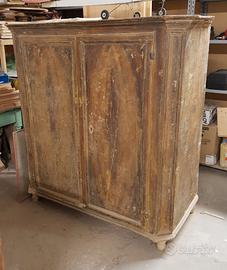 antica credenza dipinta marchigiana prima metà 700