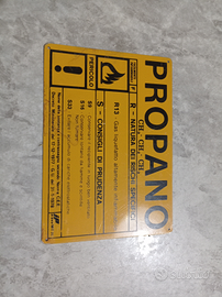 Targhetta in latta pericolo