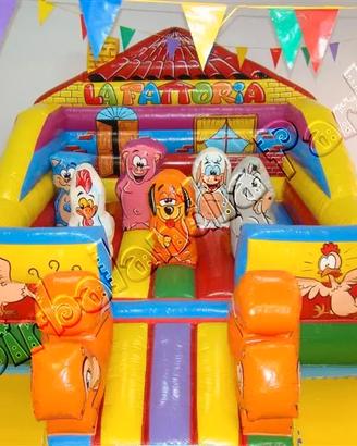 Gonfiabile Saltarello con ostacoli per Mini Club