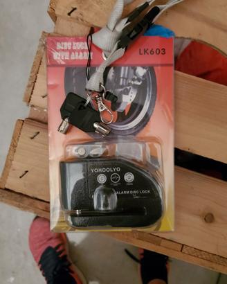 antifurto blocca disco con sirena 110 db