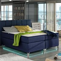 LETTO BOXSPRING 180 X 200 CM MALINDI CON LUCI LED!