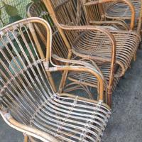 6 Sedie in vimini vintage 